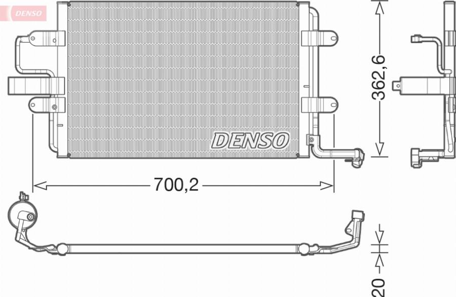 Denso DCN32022 - Condensator, climatizare aaoparts.ro