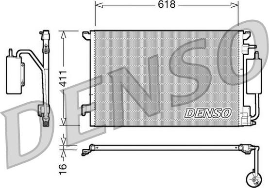 Denso DCN20028 - Condensator, climatizare aaoparts.ro