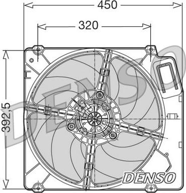 Denso DER09028 - Ventilator, radiator aaoparts.ro