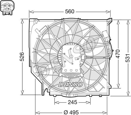 Denso DER05008 - Ventilator, radiator aaoparts.ro