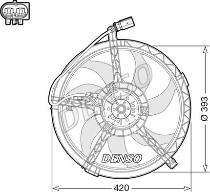 Denso DER05010 - Ventilator, radiator aaoparts.ro