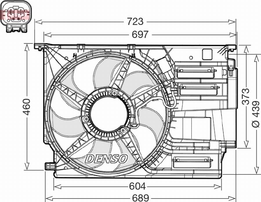 Denso DER05012 - Ventilator, radiator aaoparts.ro
