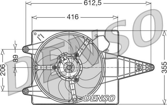 Denso DER01004 - Ventilator, radiator aaoparts.ro