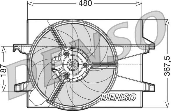 Denso DER10002 - Ventilator, radiator aaoparts.ro