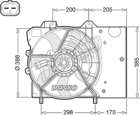 Denso DER21024 - Ventilator, radiator aaoparts.ro