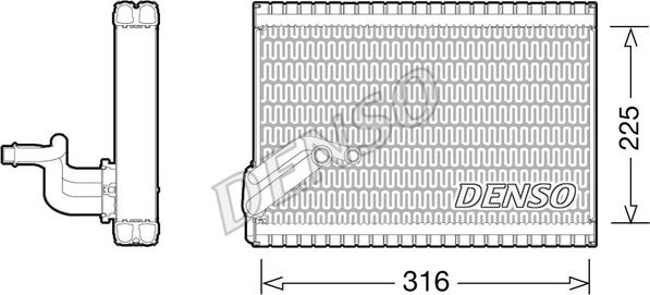 Denso DEV21003 - Evaporator,aer conditionat aaoparts.ro