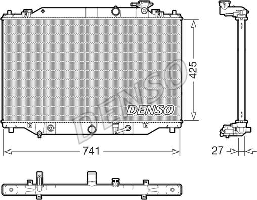 Denso DRM44051 - Radiator, racire motor aaoparts.ro