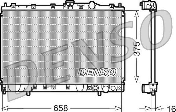 Denso DRM45002 - Radiator, racire motor aaoparts.ro