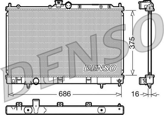 Denso DRM45025 - Radiator, racire motor aaoparts.ro
