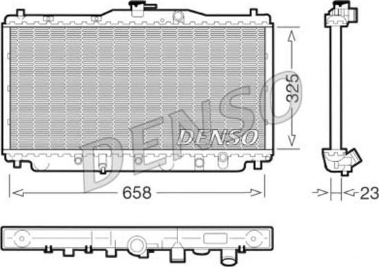 Denso DRM40001 - Radiator, racire motor aaoparts.ro