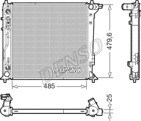 Denso DRM41030 - Radiator, racire motor aaoparts.ro