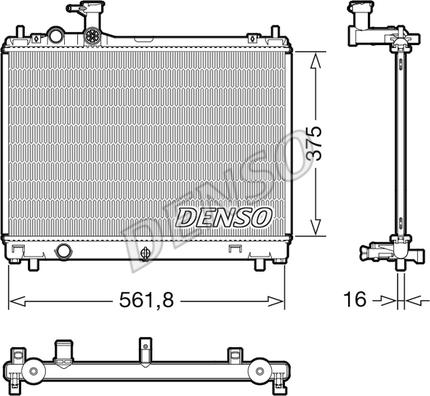 Denso DRM47044 - Radiator, racire motor aaoparts.ro