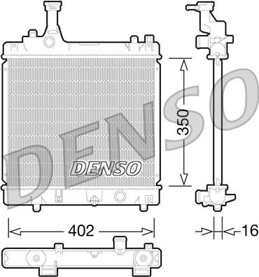 Denso DRM47026 - Radiator, racire motor aaoparts.ro