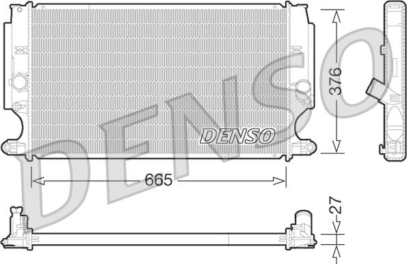 Denso DRM50072 - Radiator, racire motor aaoparts.ro