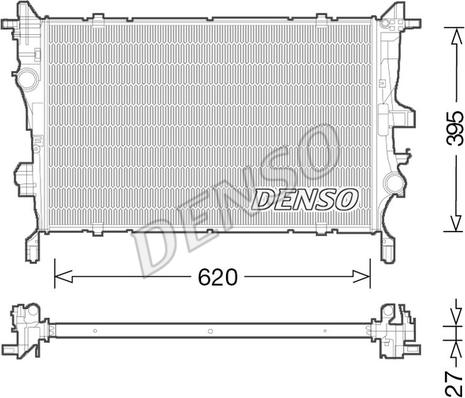Denso DRM09045 - Radiator, racire motor aaoparts.ro