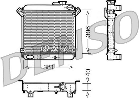 Denso DRM09004 - Radiator, racire motor aaoparts.ro