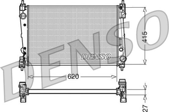 Denso DRM09111 - Radiator, racire motor aaoparts.ro