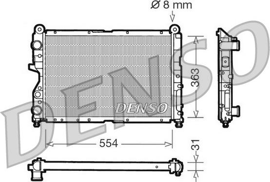 Denso DRM09130 - Radiator, racire motor aaoparts.ro