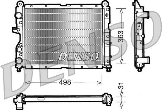 Denso DRM09131 - Radiator, racire motor aaoparts.ro
