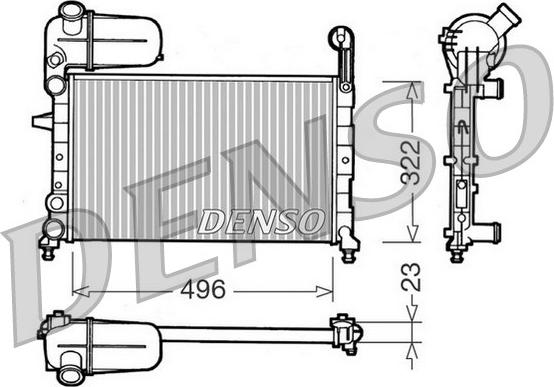 Denso DRM09133 - Radiator, racire motor aaoparts.ro