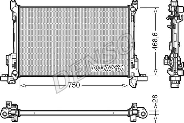 Denso DRM09174 - Radiator, racire motor aaoparts.ro