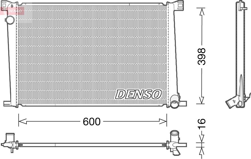 Denso DRM05007 - Radiator, racire motor aaoparts.ro