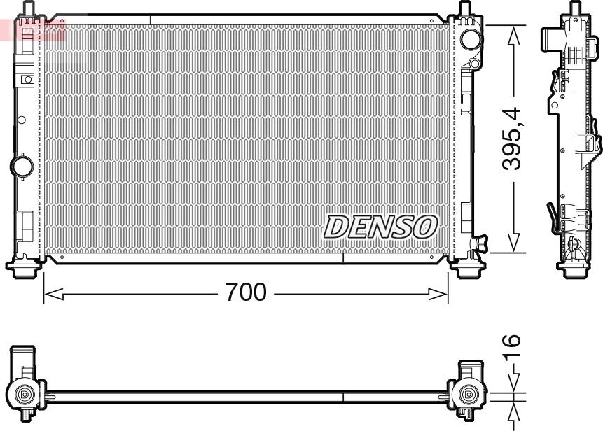 Denso DRM06039 - Radiator, racire motor aaoparts.ro