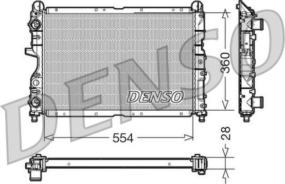 Denso DRM01003 - Radiator, racire motor aaoparts.ro