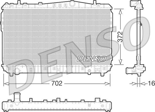 Denso DRM08004 - Radiator, racire motor aaoparts.ro
