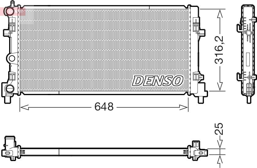 Denso DRM02045 - Radiator, racire motor aaoparts.ro