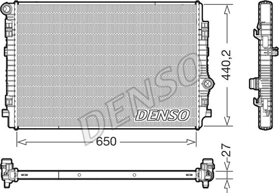 Denso DRM02046 - Radiator, racire motor aaoparts.ro