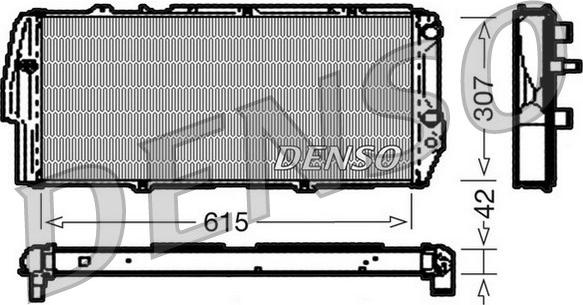 Denso DRM02040 - Radiator, racire motor aaoparts.ro