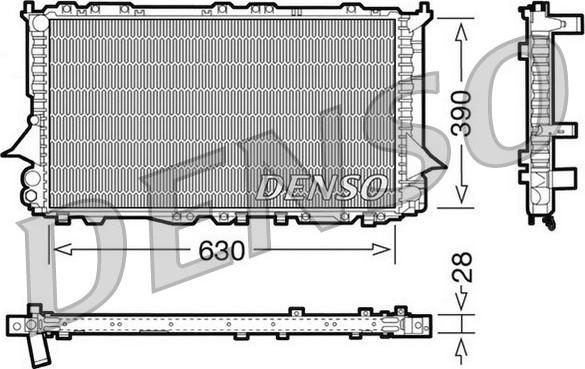 Denso DRM02005 - Radiator, racire motor aaoparts.ro