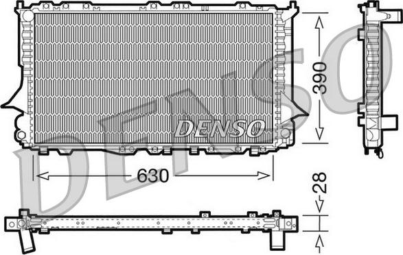 Denso DRM02006 - Radiator, racire motor aaoparts.ro