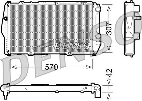 Denso DRM02001 - Radiator, racire motor aaoparts.ro