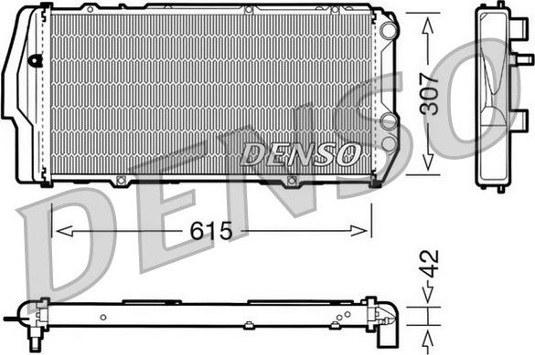 Denso DRM02003 - Radiator, racire motor aaoparts.ro