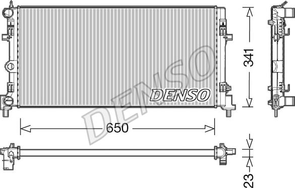 Denso DRM02015 - Radiator, racire motor aaoparts.ro