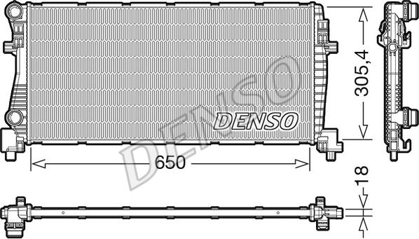 Denso DRM02017 - Radiator, racire motor aaoparts.ro
