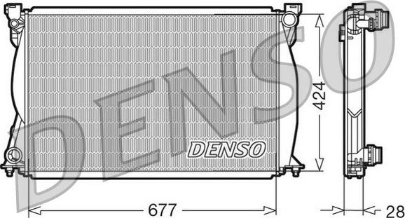 Denso DRM02038 - Radiator, racire motor aaoparts.ro