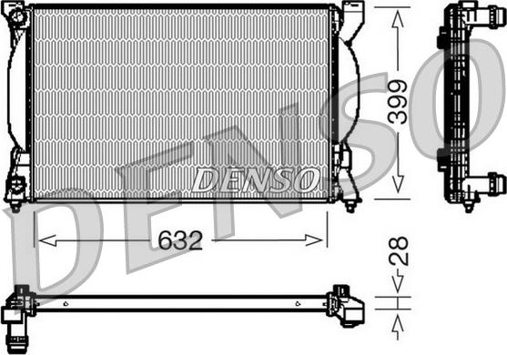 Denso DRM02033 - Radiator, racire motor aaoparts.ro