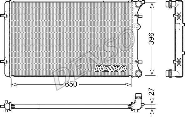 Denso DRM02025 - Radiator, racire motor aaoparts.ro