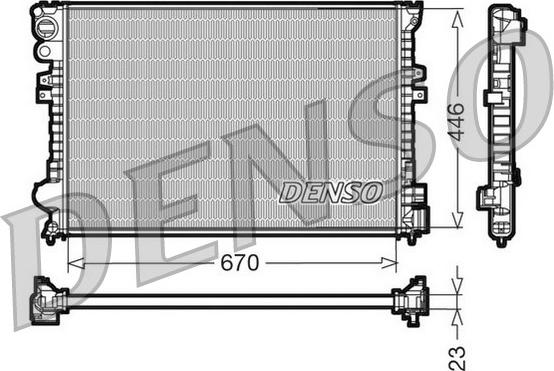Denso DRM07055 - Radiator, racire motor aaoparts.ro