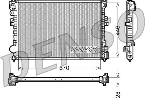 Denso DRM07050 - Radiator, racire motor aaoparts.ro