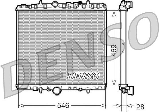 Denso DRM07061 - Radiator, racire motor aaoparts.ro