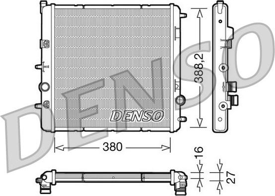 Denso DRM07003 - Radiator, racire motor aaoparts.ro