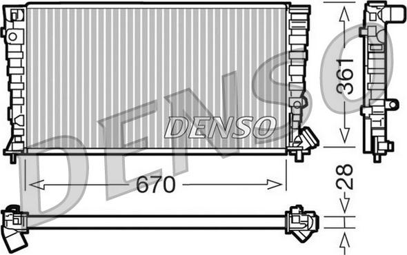 Denso DRM07030 - Radiator, racire motor aaoparts.ro