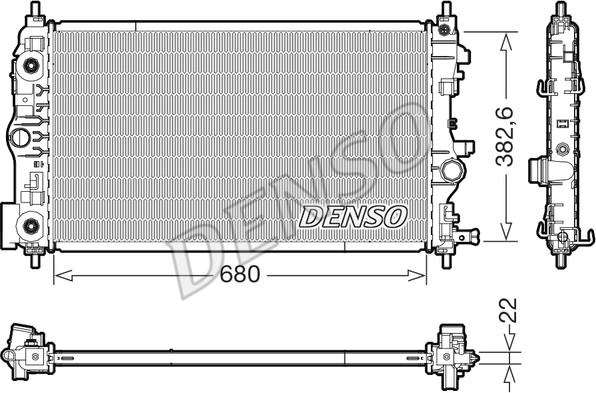 Denso DRM15008 - Radiator, racire motor aaoparts.ro