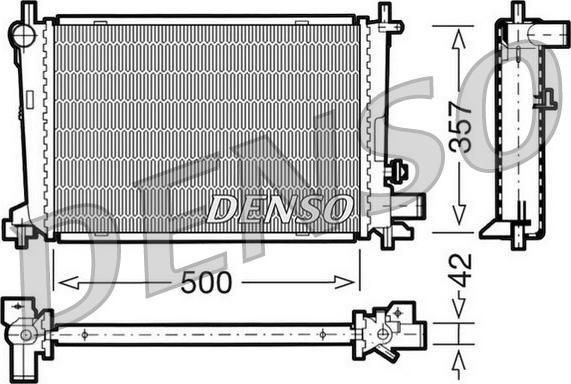 Denso DRM10040 - Radiator, racire motor aaoparts.ro