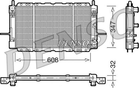 Denso DRM10085 - Radiator, racire motor aaoparts.ro