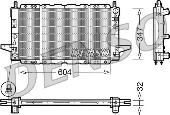 Denso DRM10086 - Radiator, racire motor aaoparts.ro